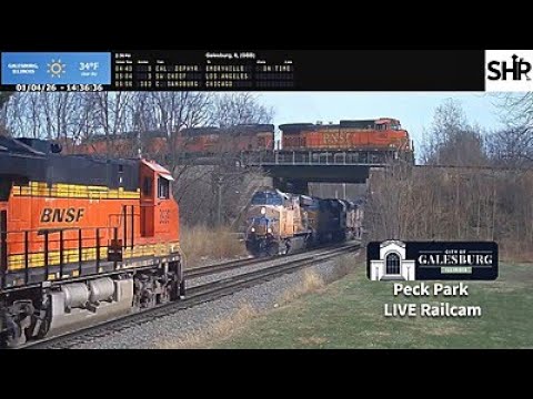 Live webcam view of Cámara del corredor BNSF en Peck Park