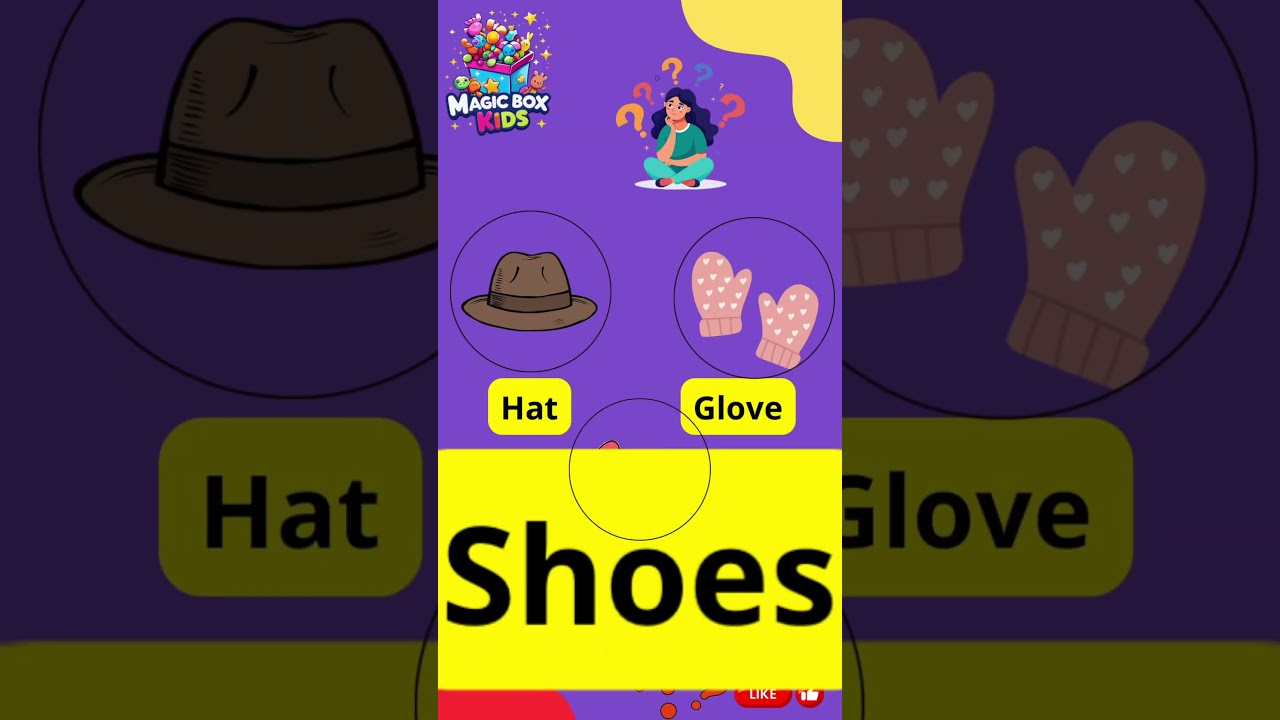 Children's intelligence challenge 👦👧 Do you know what we wear on our feet before we go out? 😄”