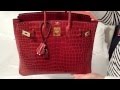 Review of Porosus Hermes 35 Crocodile Birkin Bag & Comparison with Regular 35 Birkin Rouge Casque