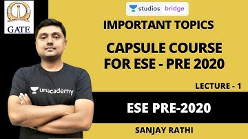 L1: Important Topics | Capsule Course for ESE - Pre 2020 | Sanjay Rathi