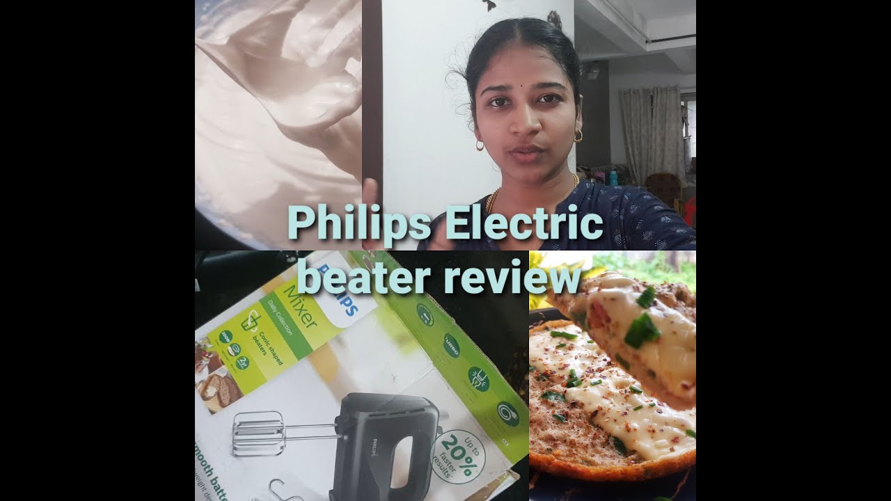 Philips HR3705/10 electric beater review making cheesy omlate demo 