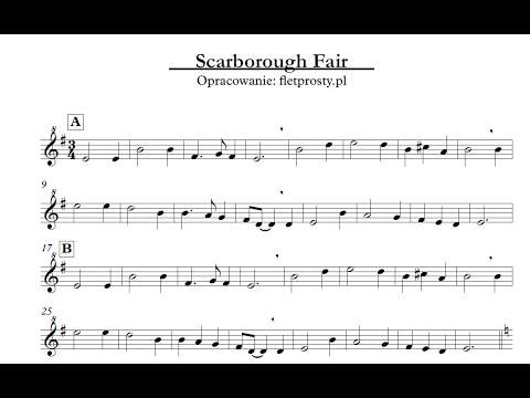 Scarborough Fair nuty na flet prosty. - YouTube