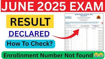 (Breaking News) IGNOU Exam Result June 2025 Declared! | IGNOU Early Declaration Result Declared 2025