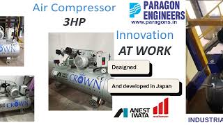 Anest Iwata | 3 Hp Air Compressor | Paragon Engineers | M - 9041496509