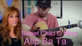 First Reaction ~ Alip Ba Ta ~ Sweet Child O Mine ~ Guns N Roses (Cover)