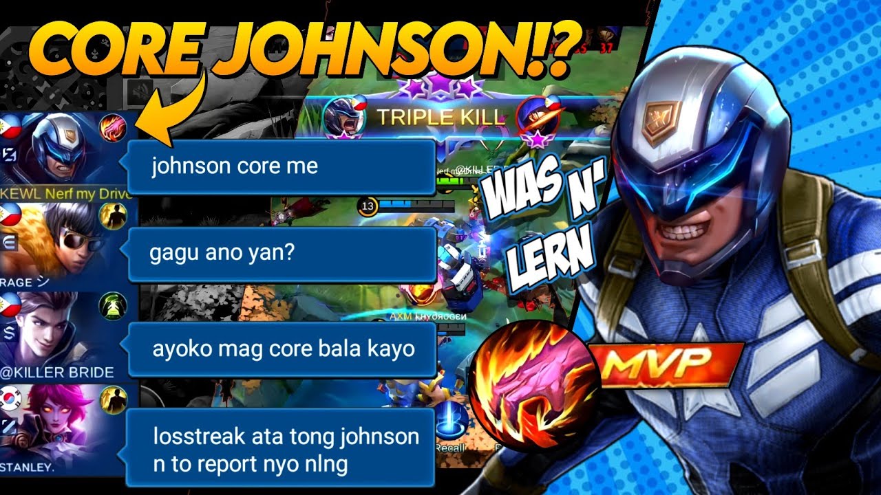 CORE JOHNSON?! LAPTRIP REACTIONS!! KALA NILA MAG TO TROLL AKO 😂!! - MLBB