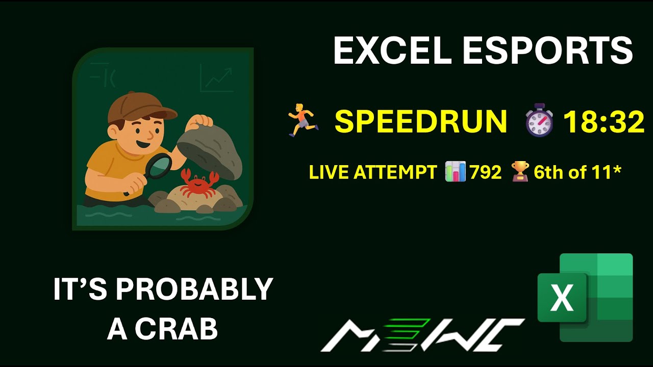 Excel Esports: It's Probably a Crab Speedrun in 18:32 and Live Attempt ...