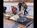 Поиск и подъем затонувшего снегохода река Иртыш