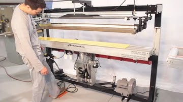 Large format ruler screen printing machine with Model HLT and UltraLight UV Conveyor