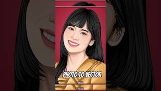 Turning a photo into realistic vector portrait | Timelapse 007 🔥🔥 #digitalart #vectorart #shorts