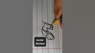how to write name 😊fatima😉 cursive writing #youtubeshorts #youtube #ytshorts