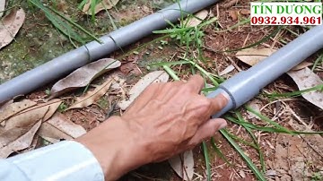Cách lắp đường ống dẫn phun thuốc tự động Sầu Riêng đất dốc. TÍN DƯƠNG 0932934961