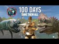 I have 100 days to tame 100 dinos in ark survival ascended