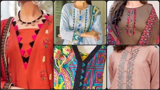 New Stylish & Designer Samosa Neck Designs & Dress Designs For Casual Lawn/Cotton Designs