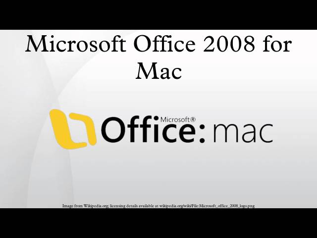 Microsoft Office 2008 per Mac - Wikipedia