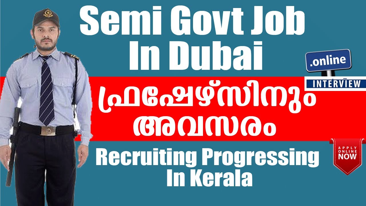 Semi Govt Job Vacancy In Dubai Freshers Can Apply Recruitment In