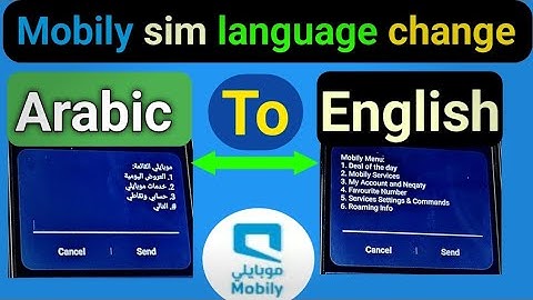 How to change mobile sim language from Arabic to English. 