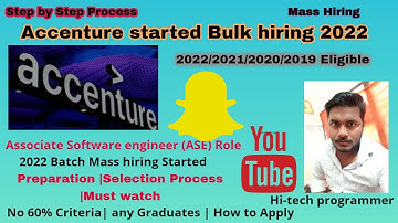Accenture off-Campus drive  2022/2021/2020/2019 Batch No 60% Criteria step by step | Mass Hiring