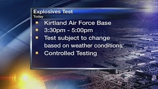 Sandia Labs to conduct explosives test