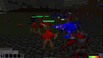 ZDoom Wars 2v2 Match - Strife/Virus (Blue) vs. Doom/Hexen (Red)