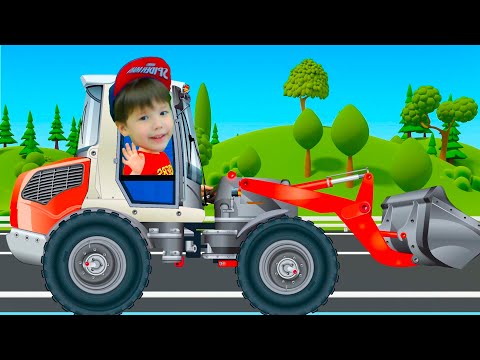 Видео: Синий трактор Песенки для детей Машинки Экскаватор и Бульдозер Трактор Полезный Транспорт