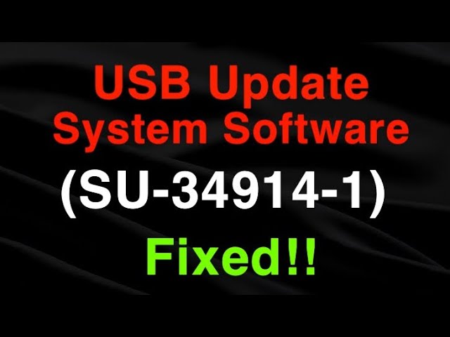 PS4 (SU-34914-1) Error code update USB EASY FIX!! - YouTube