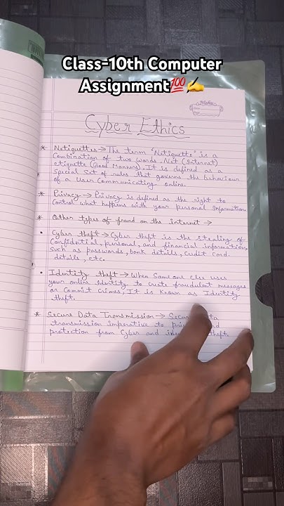 Computer Assignments Class 10thπ― οΈ #shortsfeed #shorts #studytime # ...