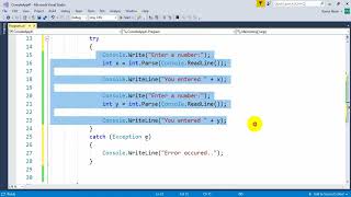 كيفية معالجة  الاخطاء try catch finally exception - البرمجة بلغة  سي شارب - رمزي مطر
