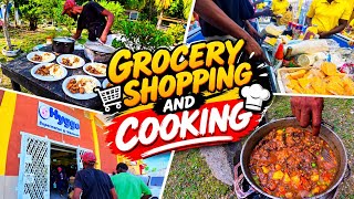 Shopping at Highgate’s newest supermarket & cooking brown stew chicken & rice outdoor with friends