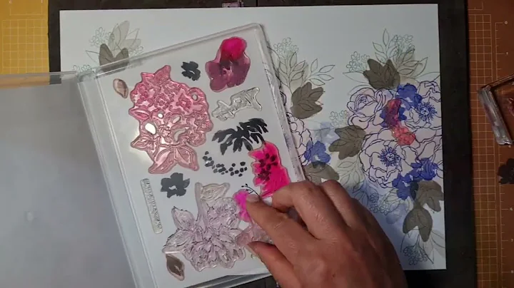 FLORAL whole sheet STAMPING with HAPPINESS ABOUNDS...
