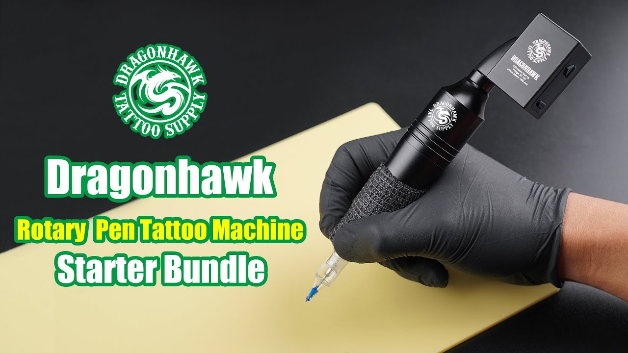 Dragonhawk Hot Complete Coil Tattoo Gun Kit Instruction, Starter Tattoo  Kit