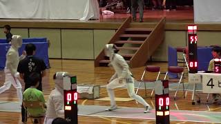 2018IH フェンシング男子 サーブル ブロック代表決定戦 長谷山 慶應義塾（神奈川県） 対 松本 沼田（群馬県）