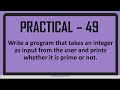 Practical 49  prime number
