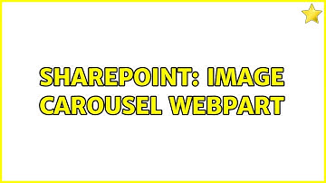 Sharepoint: Image carousel webpart