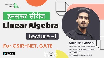 HUMSAFAR SERIES FOR CSIR NET | LINEAR ALGEBRA L 1 | QUESTION PRACTICE SESSION |