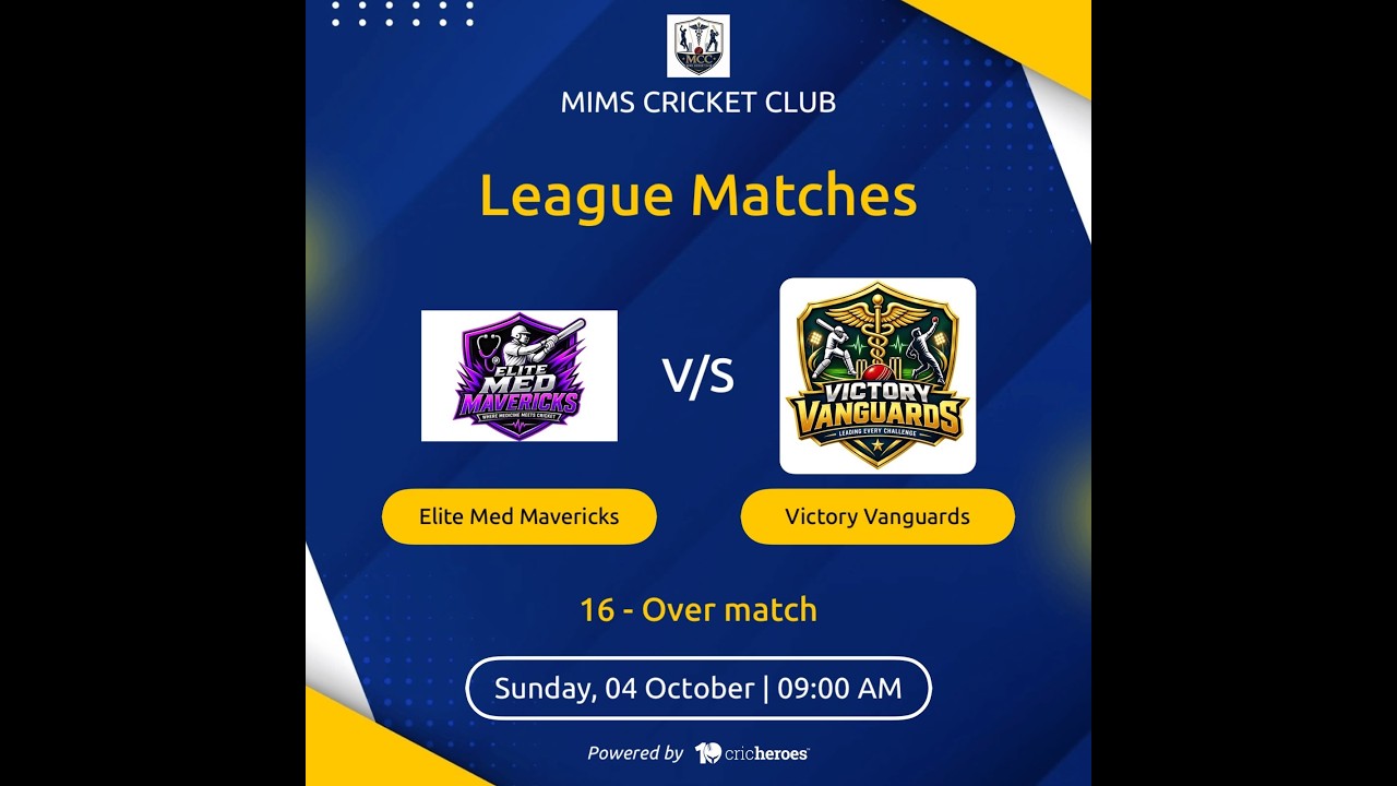VICTORY VANGUARDS VS ELITE MED MAVERICKS | MCC CUP 2026