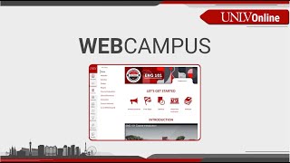 UNLV Online Tips: WebCampus Essentials Profile
