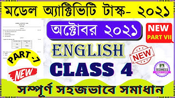 CLASS 4 MODEL ACTIVITY TASK ENGLISH OCTOBER 2021 PART 7 // CLASS 4 ACTIVITY TASK OCTOBER PART 7