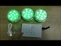 GFLAI  Remote Controlled Rechargeable 3.3&quot; LED Puck Light with Magnet Suction Cups for Decorations