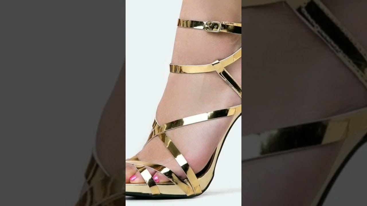 women golden sandals