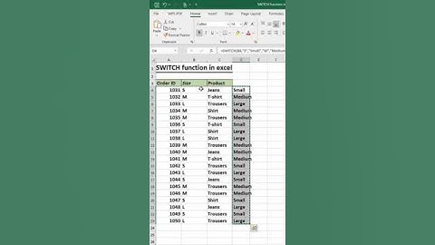 How to use SWITCH function in Excel📈 #exceltips #exceltutorial #exceltricks #likeandsubscribe #excel