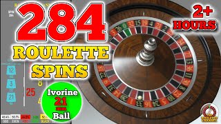 Day 16: 284 Roulette Spins - Ivorine Ball 21mm - Cammegh Roulette Wheel - Grey Scoreboard