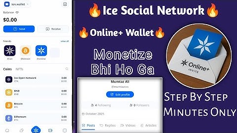 Online+ Ice Social Network And Online Web3 Wallets Step by Step Guide #iceproject