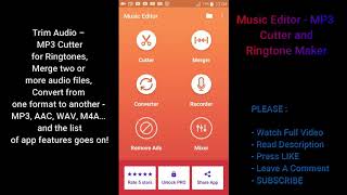 ✅ Music Editor - MP3 Cutter and Ringtone Maker #6 ✅ ( BEST ANDROID APPS ) screenshot 1