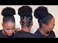 CAN'T CORNROW?? 🤷‍♂️| RUBBER-BAND PUFF ON SHORT NATURAL 4C HAIR