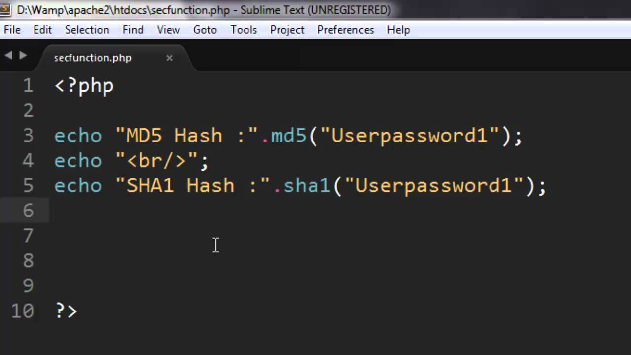 php sha1  Update New  MD5 and SHA1 Hashes in PHP