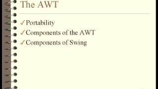 Components and the AWT In Java