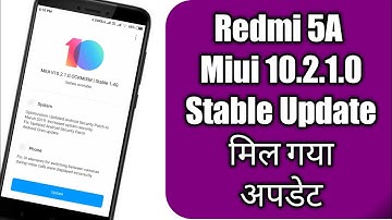 Redmi 5A Miui 10.2.1.0 Rollout | Miui 10.2 Stable Update Redmi 5A | Redmi Miui 10.2.1.0 Oreo Update