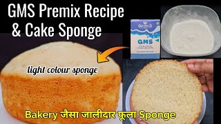 Eggless Vanilla Sponge Cake using GMS Powder जीएमएस से बनाएं केक How to use GMS & CMC 4 cake premix
