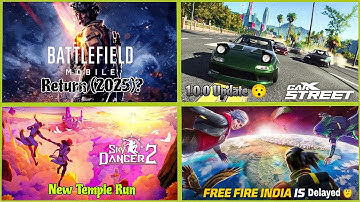 Battlefield Mobile Return😲, Free Fire India😒, CarX Street 1.0.0, New Temple Run | Hindi |